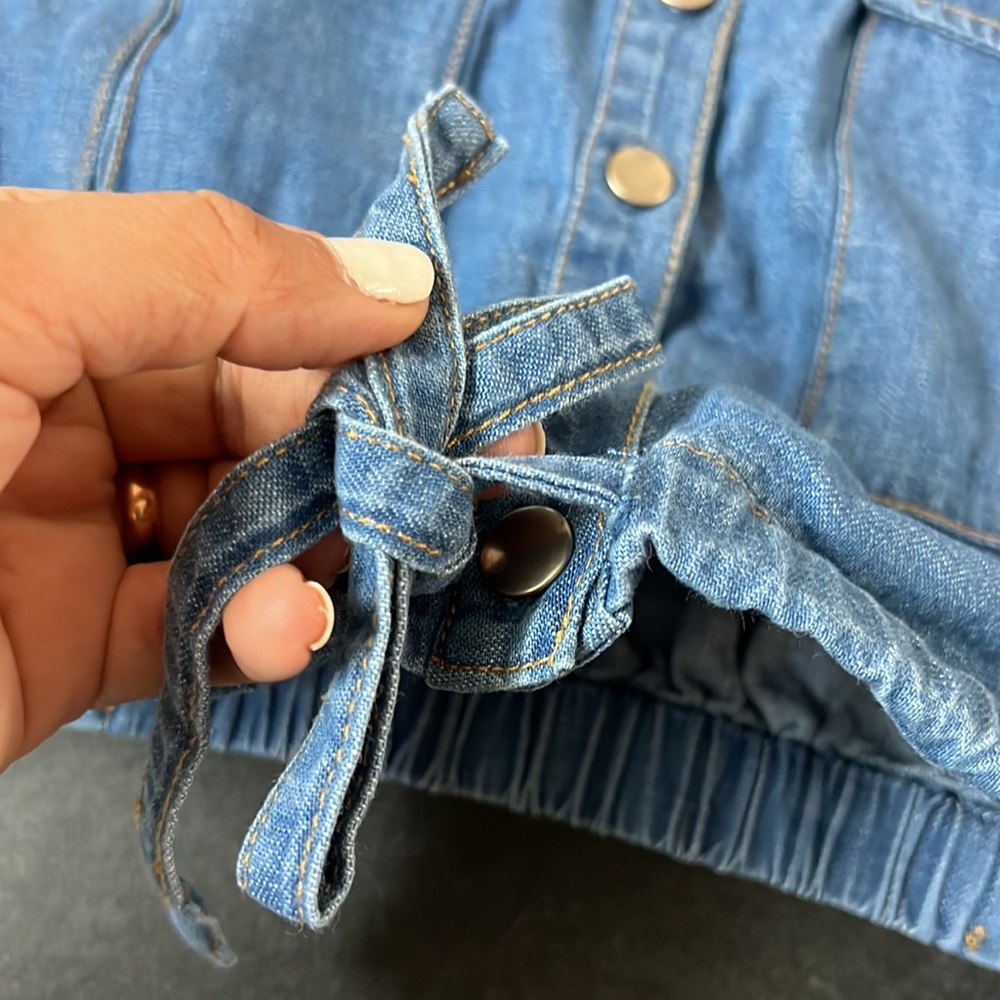 We The Free People Women’s NWT Size Large Palm Desert Denim Top size XL - Picture 11 of 16
